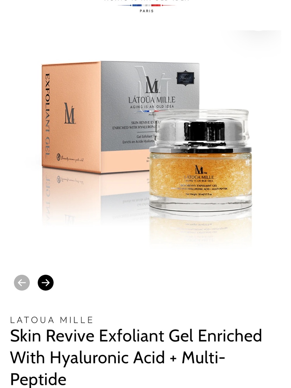LÁTOUA MILLE Skin Revive Exfoliant Gel - Silver & Blush Pink Packaging